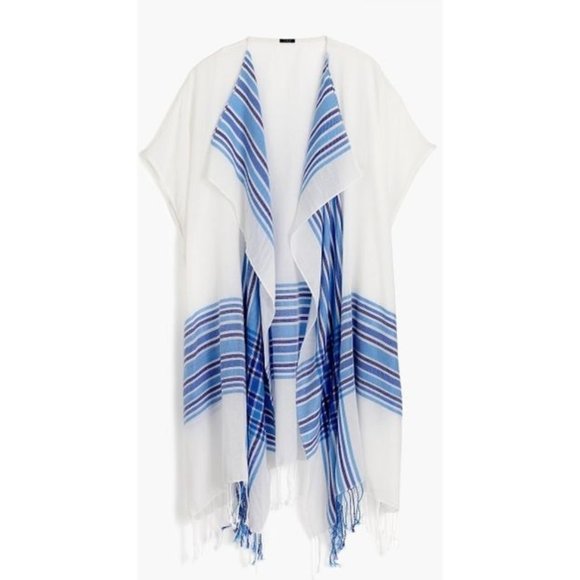 J. Crew Accessories - J CREW ~ STRIPED SHAWL / WRAP ~ O/S ~ FRINGE